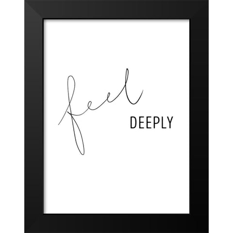 Simply Kindness I Black Modern Wood Framed Art Print by Hambly, Anna