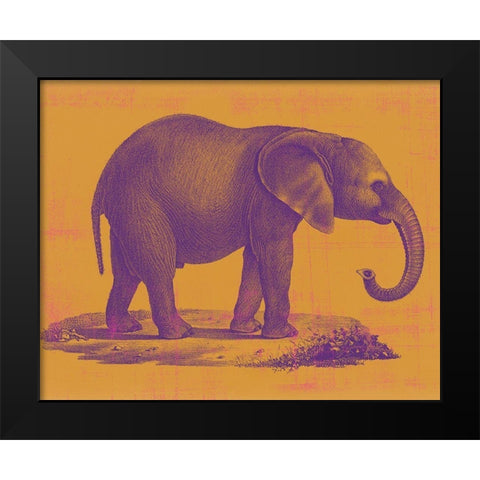 Safari Pop I Black Modern Wood Framed Art Print by Studio W