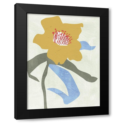 Lenten Rose I Black Modern Wood Framed Art Print with Double Matting by Wang, Melissa