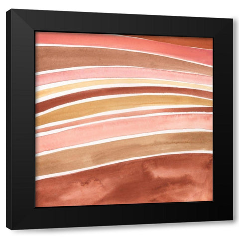 Earthen Strata I Black Modern Wood Framed Art Print with Double Matting by Borges, Victoria