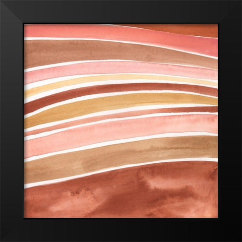 Earthen Strata I Black Modern Wood Framed Art Print by Borges, Victoria