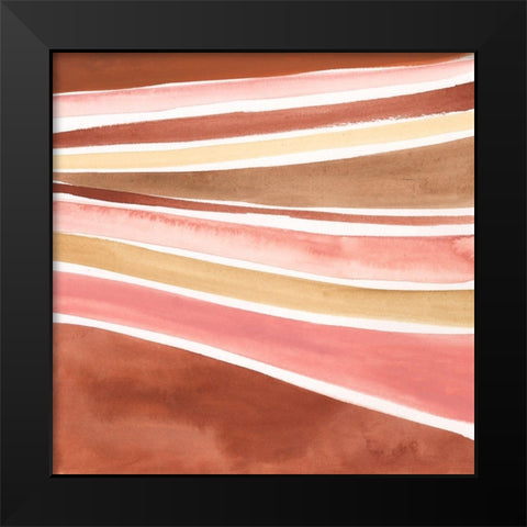 Earthen Strata II Black Modern Wood Framed Art Print by Borges, Victoria