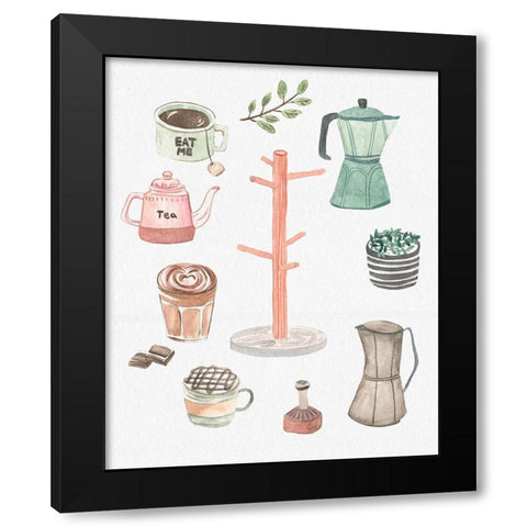 Beverage Tree II Black Modern Wood Framed Art Print by Wang, Melissa