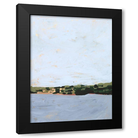 Bayview II Black Modern Wood Framed Art Print with Double Matting by Borges, Victoria