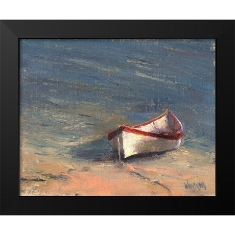 Beached Boat I Black Modern Wood Framed Art Print by Wendling, Marilyn
