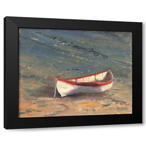 Beached Boat II Black Modern Wood Framed Art Print by Wendling, Marilyn