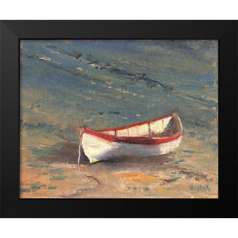 Beached Boat II Black Modern Wood Framed Art Print by Wendling, Marilyn