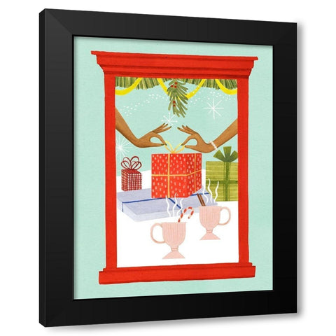 Retro Jingle Ball II Black Modern Wood Framed Art Print by Popp, Grace