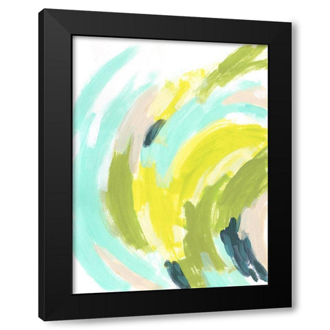 Tidal Vortex I Black Modern Wood Framed Art Print by Vess, June Erica