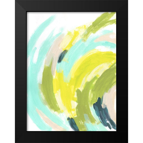 Tidal Vortex I Black Modern Wood Framed Art Print by Vess, June Erica