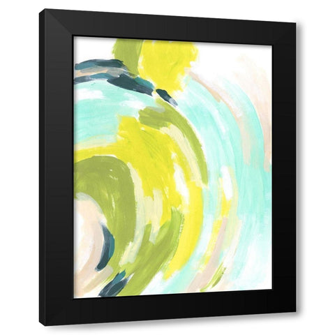 Tidal Vortex IV Black Modern Wood Framed Art Print by Vess, June Erica