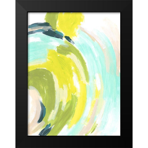 Tidal Vortex IV Black Modern Wood Framed Art Print by Vess, June Erica