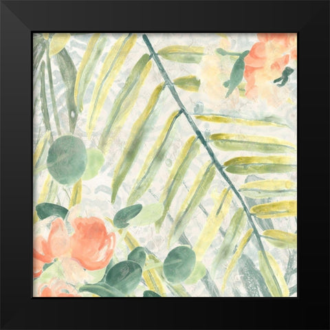 Palm Garden II Black Modern Wood Framed Art Print by Vess, June Erica