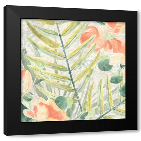 Palm Garden III Black Modern Wood Framed Art Print by Vess, June Erica
