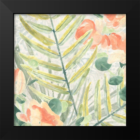 Palm Garden III Black Modern Wood Framed Art Print by Vess, June Erica