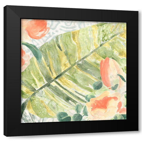 Palm Garden IV Black Modern Wood Framed Art Print with Double Matting by Vess, June Erica