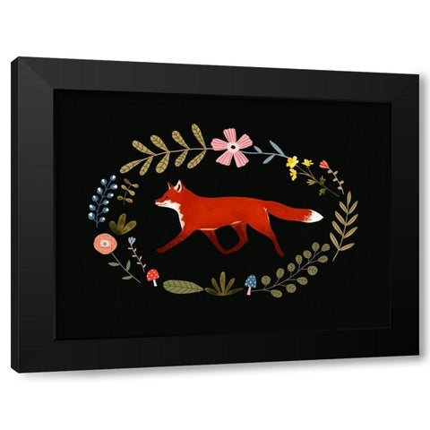 Critters and Foliage I Black Modern Wood Framed Art Print with Double Matting by Borges, Victoria