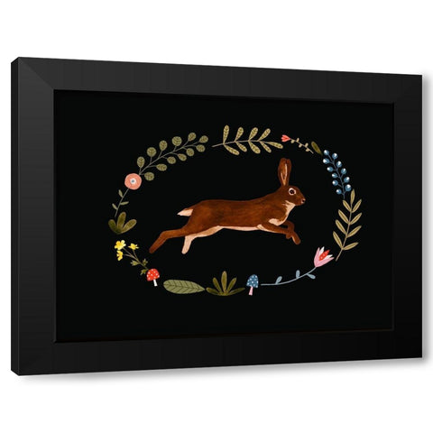 Critters and Foliage II Black Modern Wood Framed Art Print by Borges, Victoria
