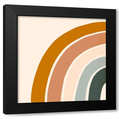 Retro Rainbow I Black Modern Wood Framed Art Print with Double Matting by Borges, Victoria
