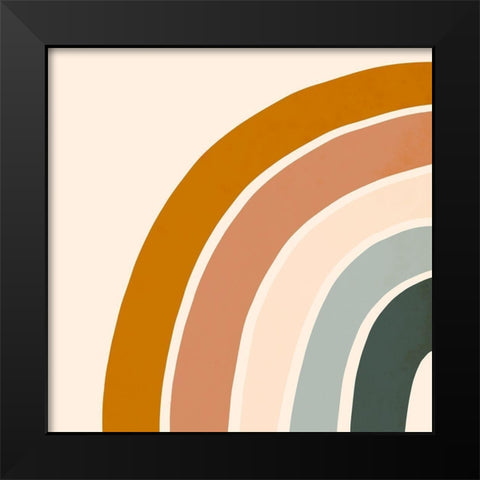 Retro Rainbow I Black Modern Wood Framed Art Print by Borges, Victoria