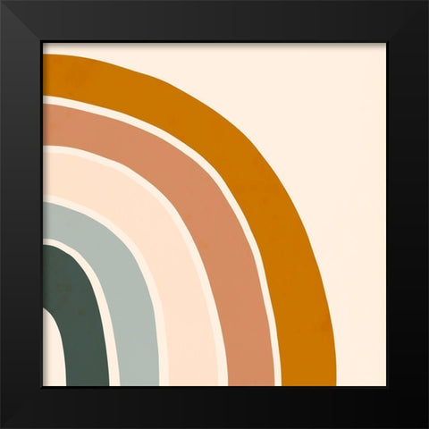 Retro Rainbow II Black Modern Wood Framed Art Print by Borges, Victoria