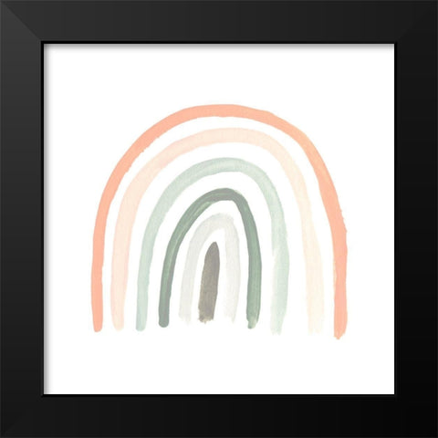 Sweet Rainbow I Black Modern Wood Framed Art Print by Vess, June Erica