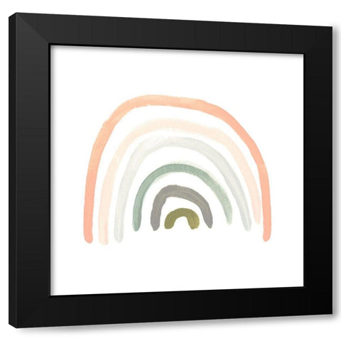 Sweet Rainbow II Black Modern Wood Framed Art Print with Double Matting by Vess, June Erica