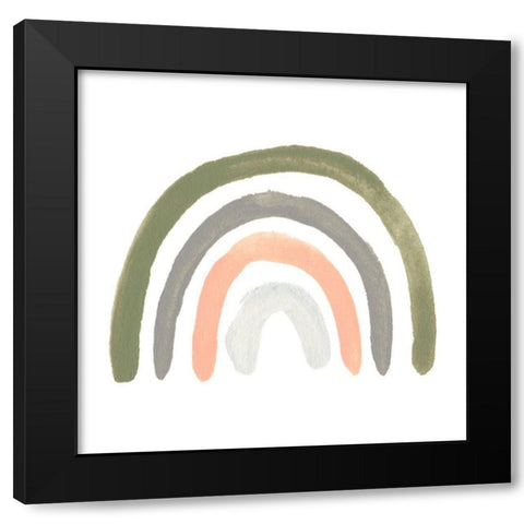Sweet Rainbow V Black Modern Wood Framed Art Print by Vess, June Erica