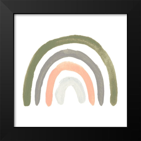 Sweet Rainbow V Black Modern Wood Framed Art Print by Vess, June Erica