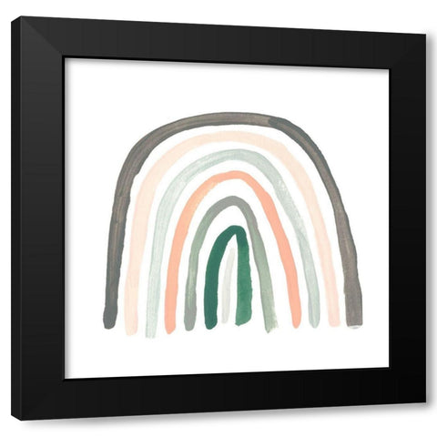 Sweet Rainbow VI Black Modern Wood Framed Art Print with Double Matting by Vess, June Erica