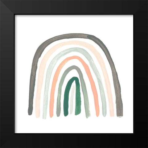 Sweet Rainbow VI Black Modern Wood Framed Art Print by Vess, June Erica