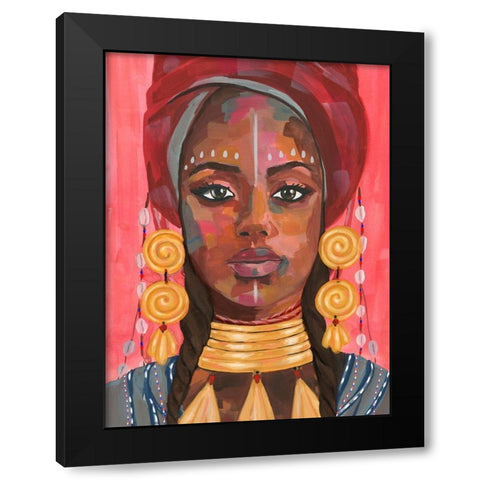 Ornament Empress I Black Modern Wood Framed Art Print by Warren, Annie