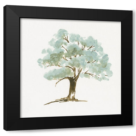 Mint Tree I Black Modern Wood Framed Art Print with Double Matting by Goldberger, Jennifer