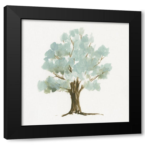 Mint Tree II Black Modern Wood Framed Art Print with Double Matting by Goldberger, Jennifer