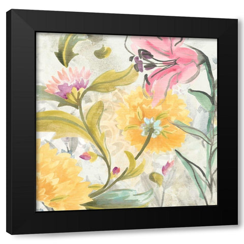 Garden al Fresco I Black Modern Wood Framed Art Print by Vess, June Erica