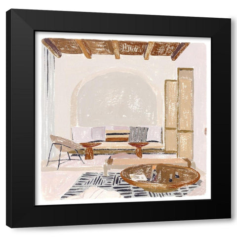 The Salty Breeze V Black Modern Wood Framed Art Print with Double Matting by Wang, Melissa