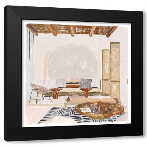 The Salty Breeze V Black Modern Wood Framed Art Print by Wang, Melissa