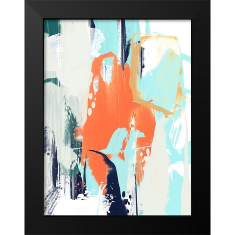 Graffiti Mambo II Black Modern Wood Framed Art Print by Vess, June Erica