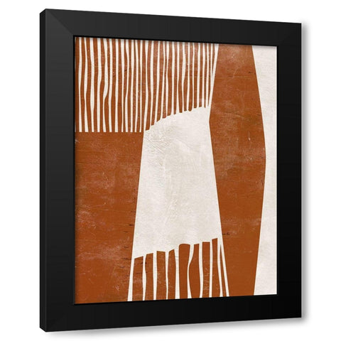 Indian Field I Black Modern Wood Framed Art Print with Double Matting by Wang, Melissa