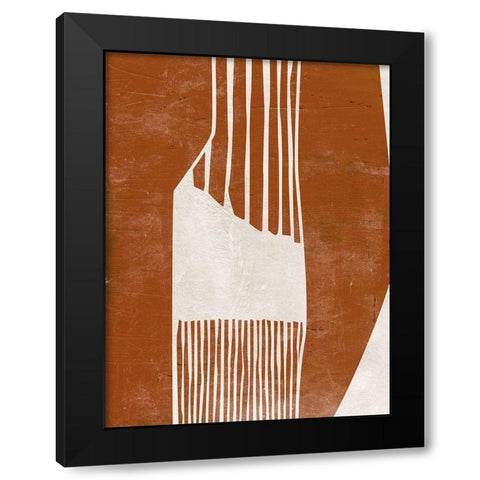 Indian Field IV Black Modern Wood Framed Art Print with Double Matting by Wang, Melissa