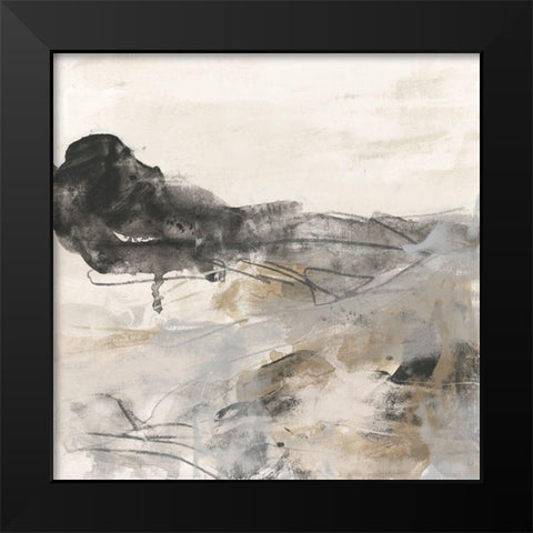 Stone River I Black Modern Wood Framed Art Print by Vess, June Erica