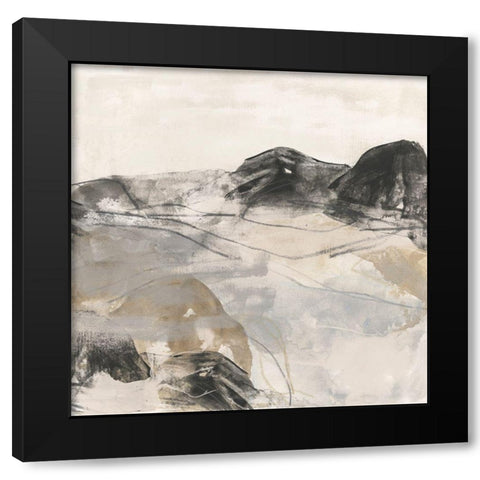 Stone River II Black Modern Wood Framed Art Print with Double Matting by Vess, June Erica