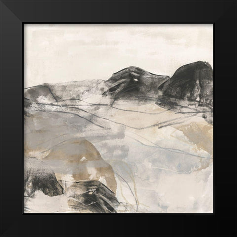 Stone River II Black Modern Wood Framed Art Print by Vess, June Erica