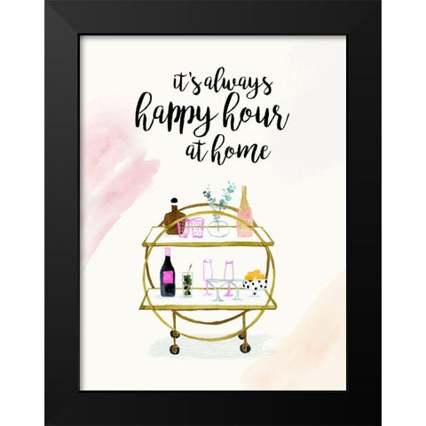Happy Hour at Home I Black Modern Wood Framed Art Print by Borges, Victoria