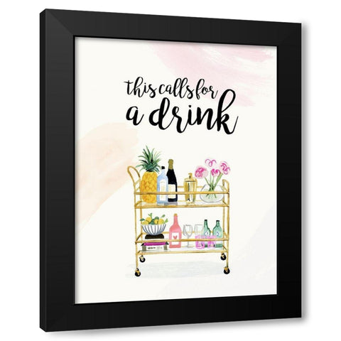 Happy Hour at Home II Black Modern Wood Framed Art Print with Double Matting by Borges, Victoria