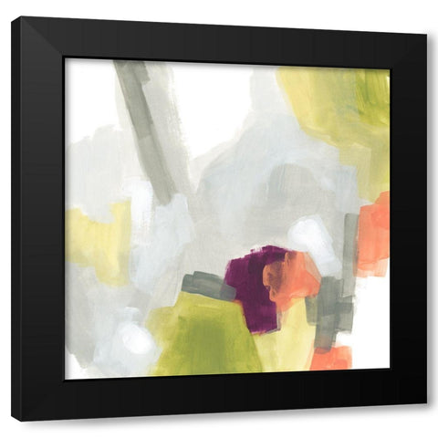 Particle Division I Black Modern Wood Framed Art Print by Vess, June Erica