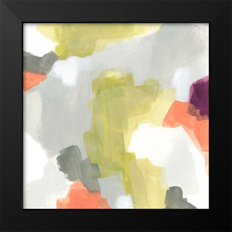 Particle Division II Black Modern Wood Framed Art Print by Vess, June Erica