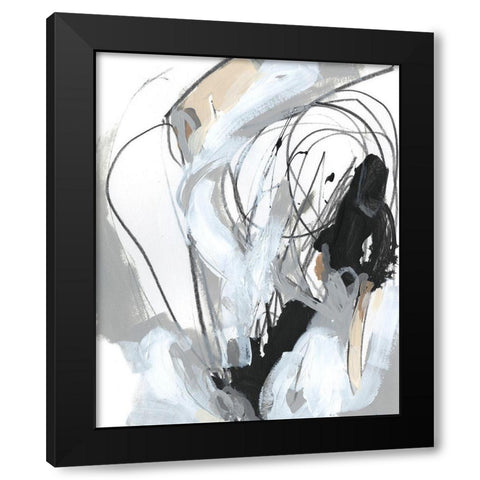 Tangled Threads II Black Modern Wood Framed Art Print with Double Matting by Vess, June Erica