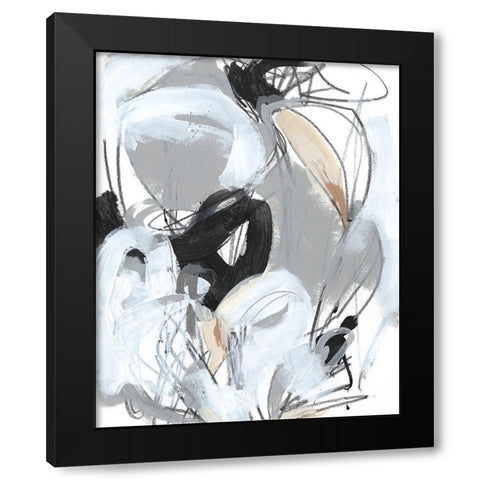 Tangled Threads VI Black Modern Wood Framed Art Print with Double Matting by Vess, June Erica