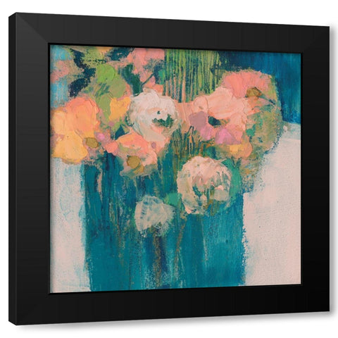 Posy II Black Modern Wood Framed Art Print by Jachimiec, Sue